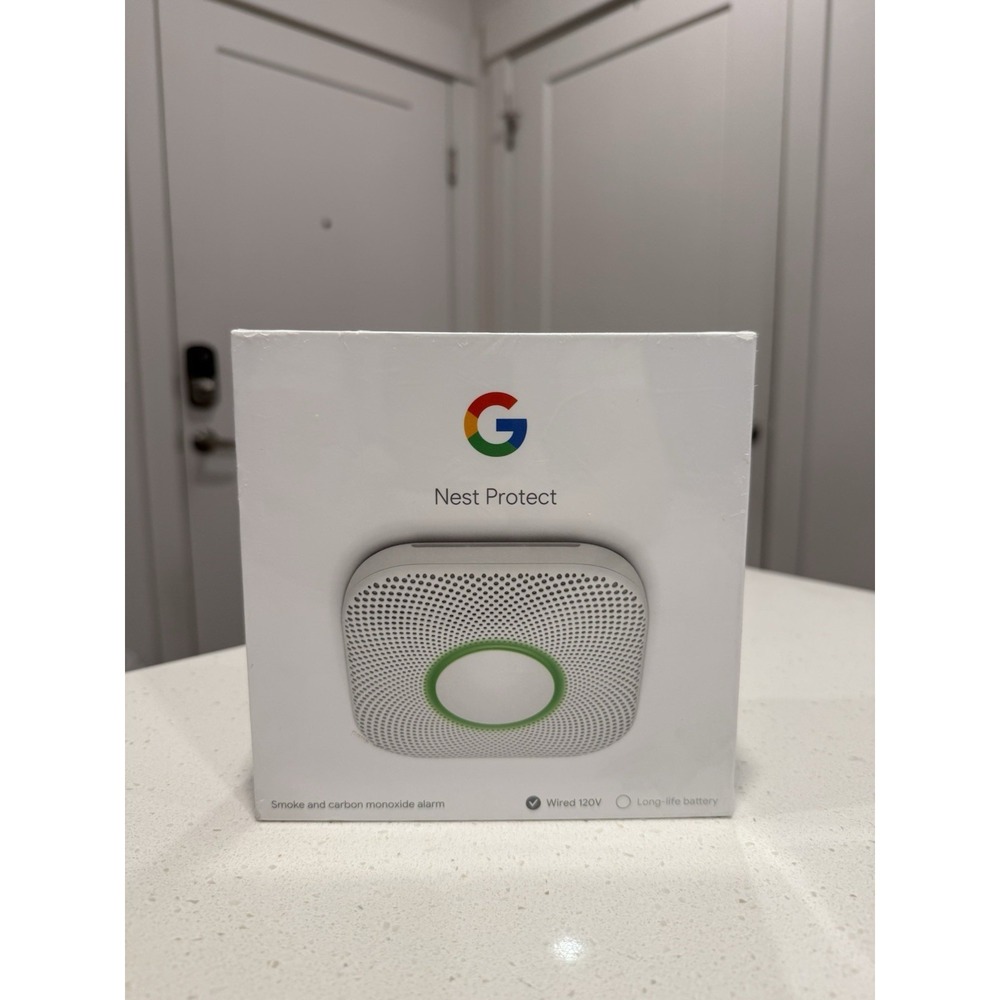 Google Nest Protect Smoke Carbon Monoxide Alarm Wired Exp 2030 S3003LWES SEALED